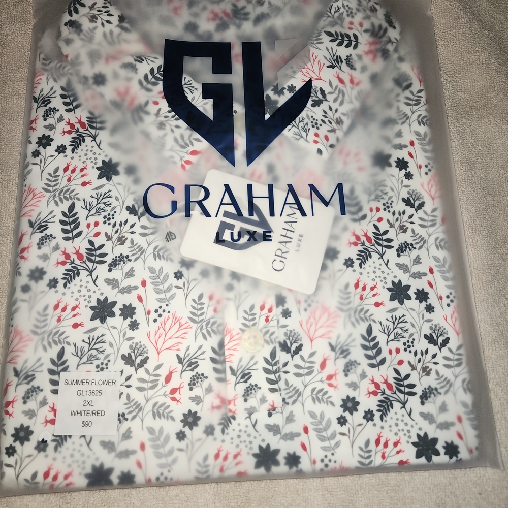 Graham Luxe Mens 2XL Floral Shirt